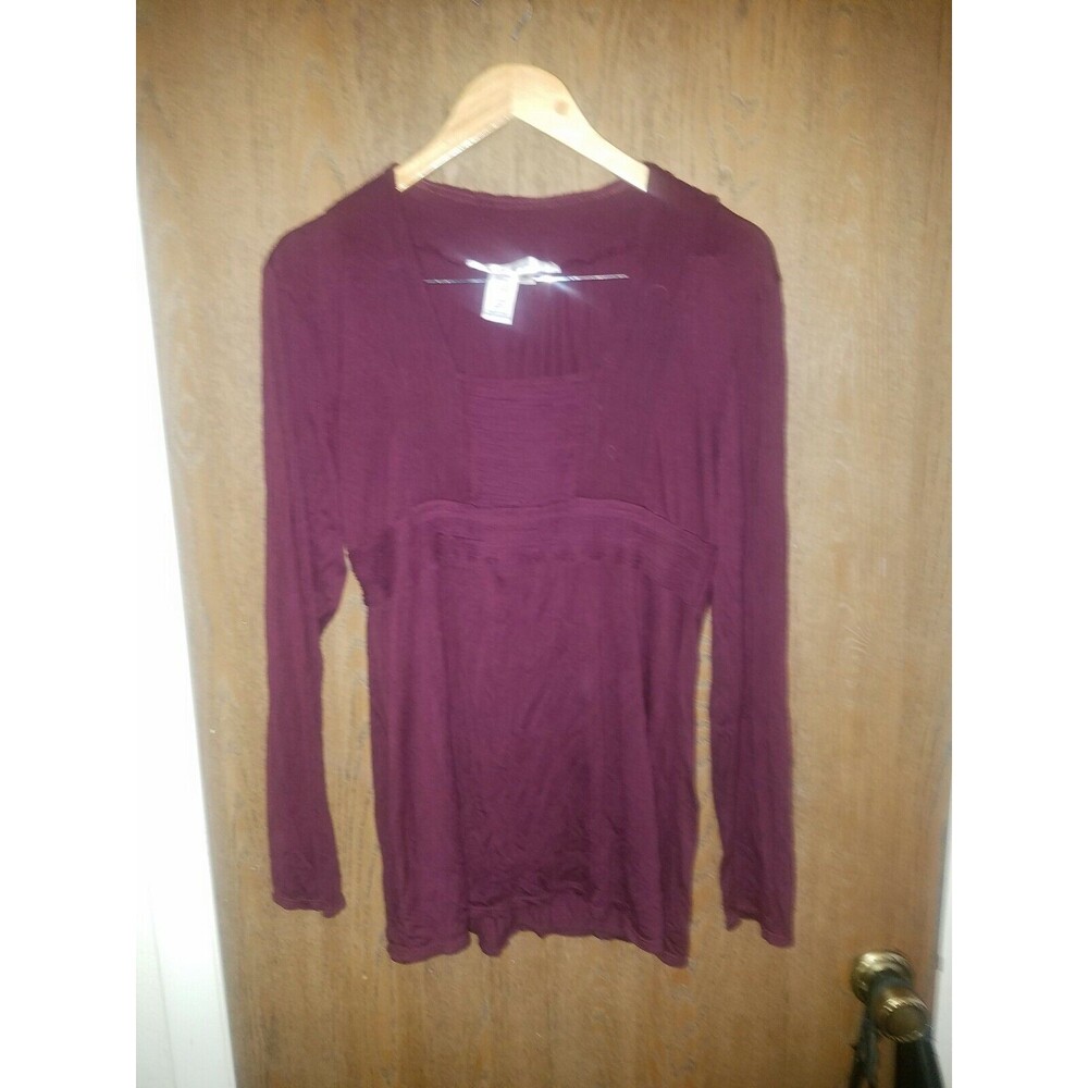 Womens Max Studio Burgundy Long Sleeve Shirt size XL